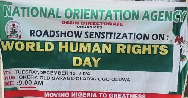 Roadshow Sensitization on World Human Rights Day
